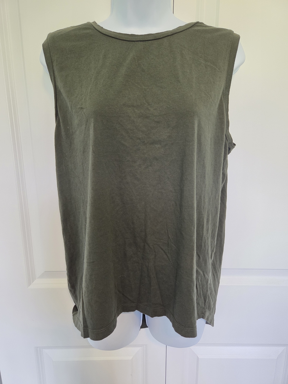 Sleeveless Olive Green Tank Top